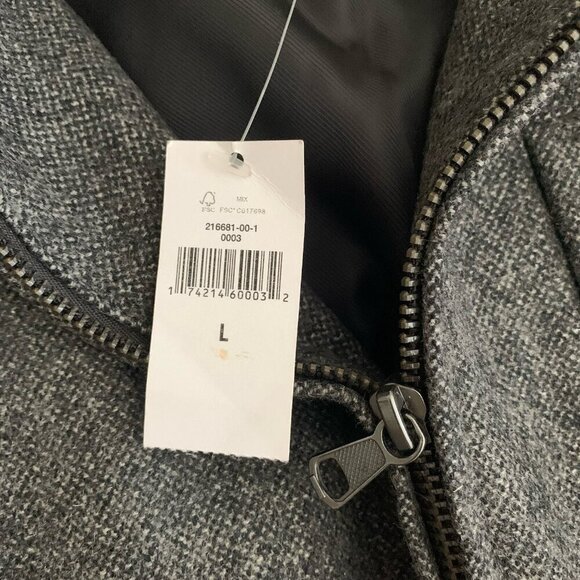 Banana Republic Men’s Jacket Wool Blend Black Gray Zip Pockets Lined Size Large - Picture 9 of 11